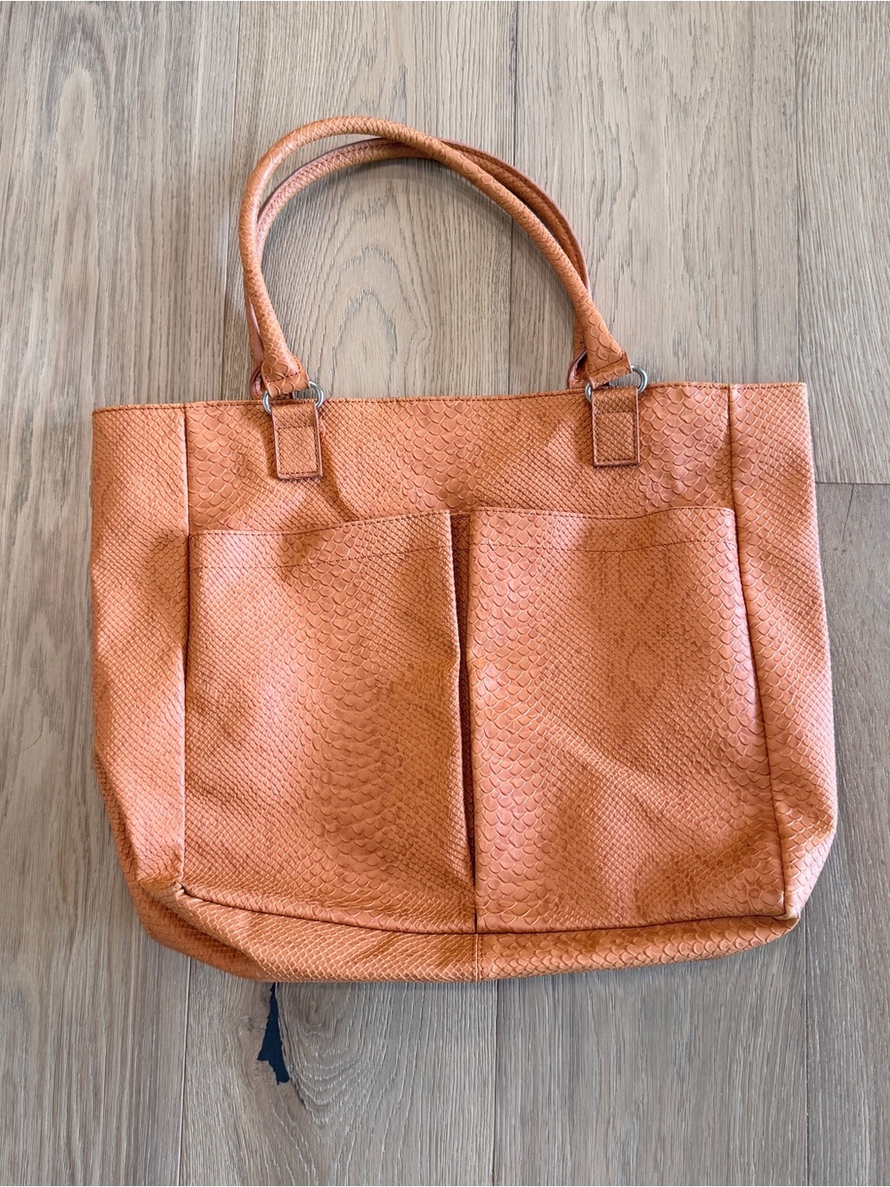 Neiman Marcus Textured Tote in Terracotta